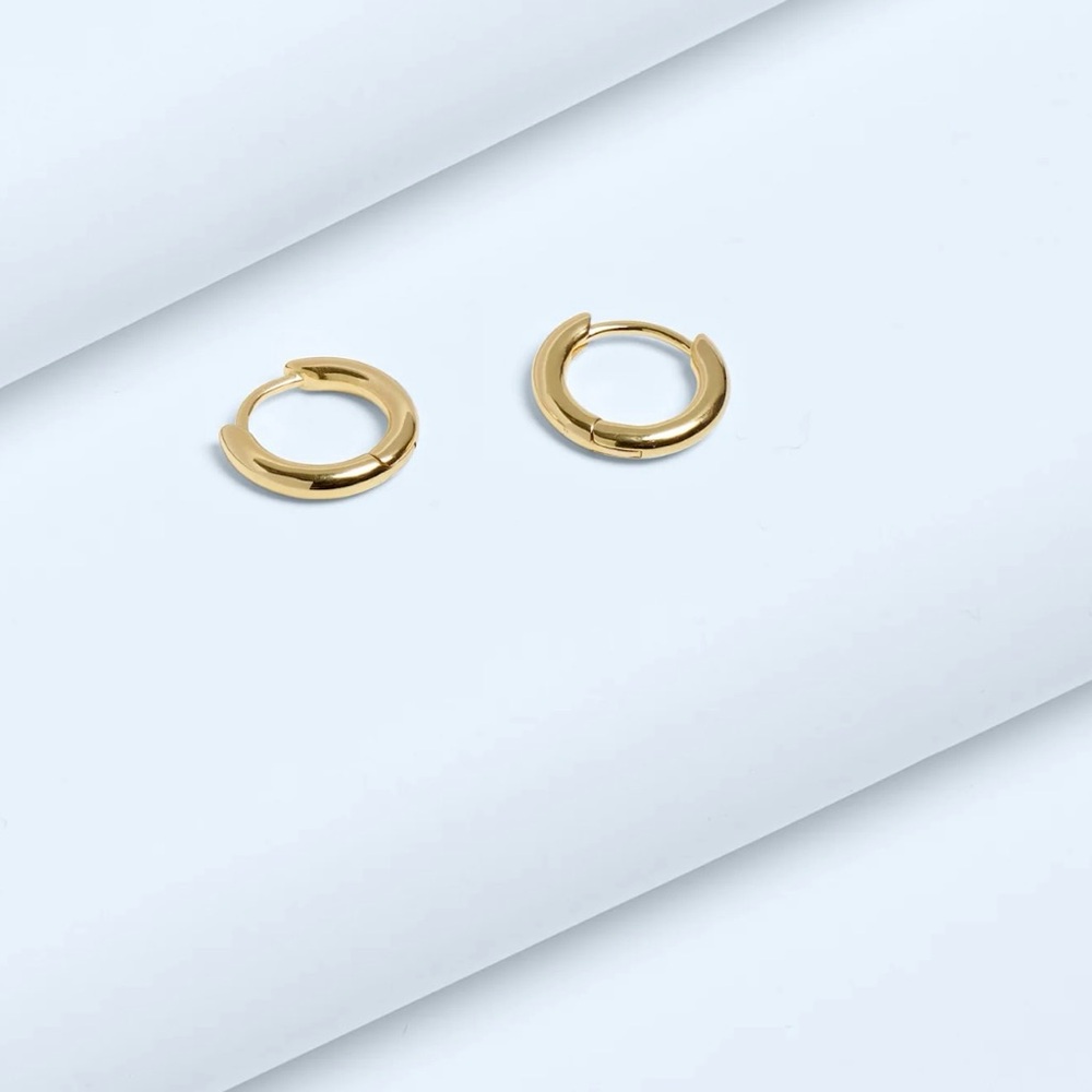 Madewell Demi-Fine Huggie Hoop Earrings New - Picture 2 of 11